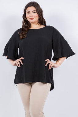 Norma Bell & Ruffle Sleeves Blouse