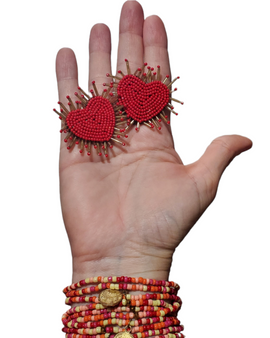 Heart Boho Earings & Bracelets set