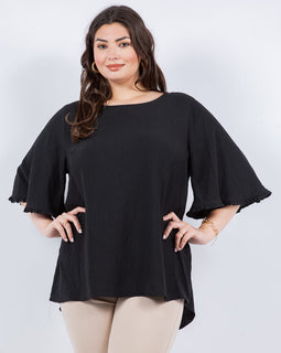 Norma Bell & Ruffle Sleeves Blouse