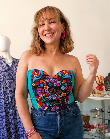 Corset Artesanal Bordado
