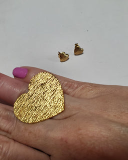 Heart Earings & Ring set