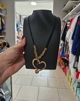 Heart leather Necklace