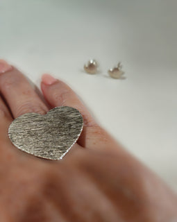 Heart Earings & Ring set