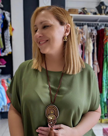 Mandala & Cristals necklace set