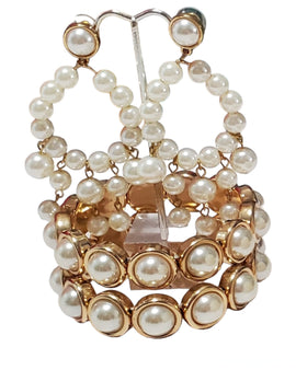 Pearl Chandelier Earing & Bracelets set