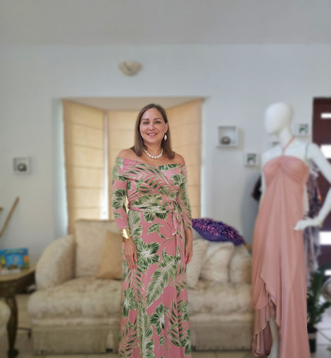 Mauve Palm Maxidress