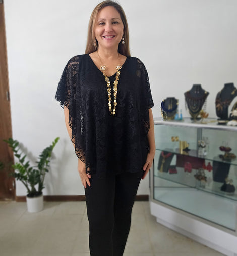 Lace V Neck Tunic