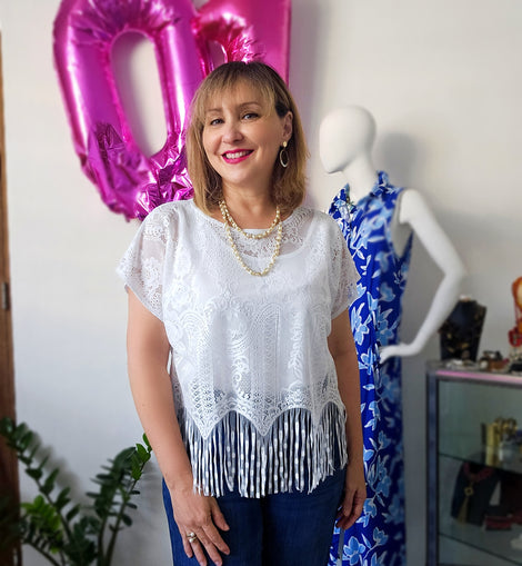Lace Fringe Blouse