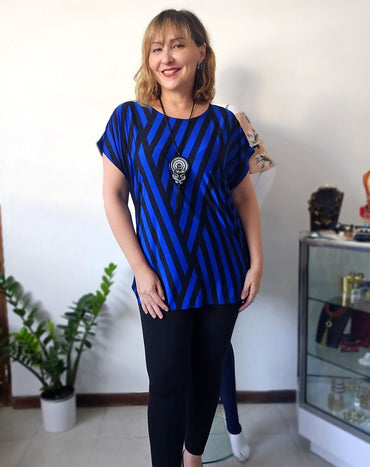 Asymetric Stripes tunic