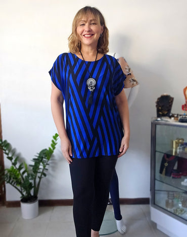 Asymetric Stripes tunic