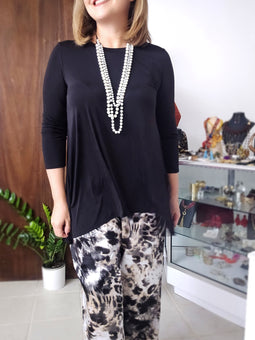 Pearl layers long necklace