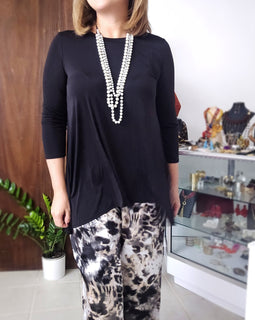 Pearl layers long necklace