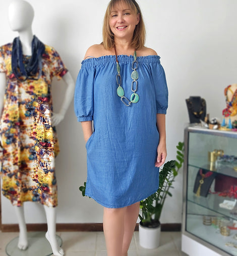Soft Denim Tunic Dress