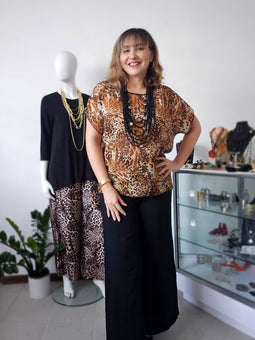 Leopard Print Tunic Blouse