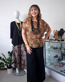 Leopard Print Tunic Blouse