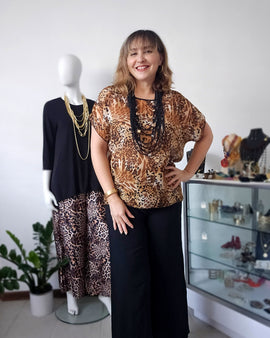 Leopard Print Tunic Blouse