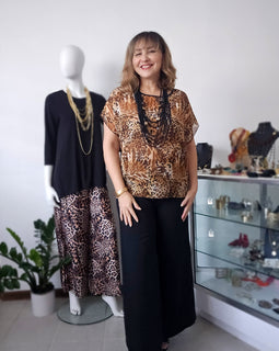 Leopard Print Tunic Blouse