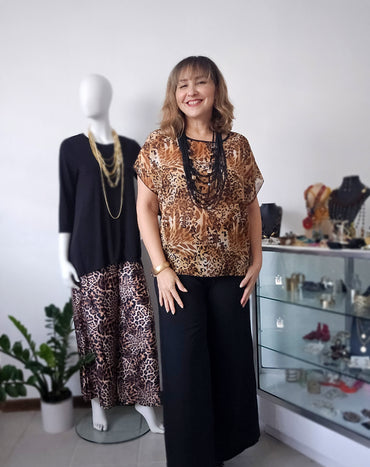 Leopard Print Tunic Blouse