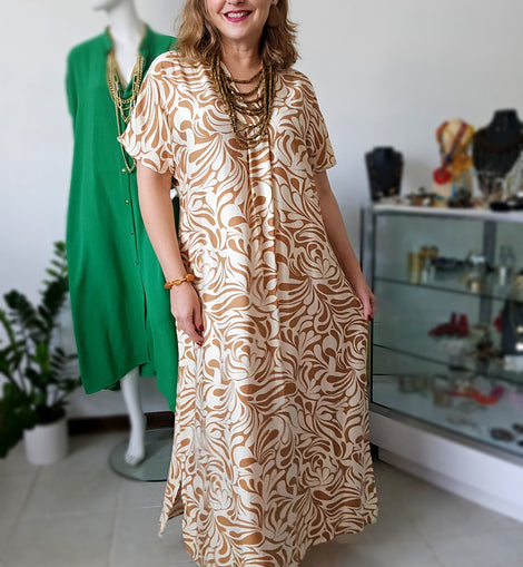 Paisley Tunic Maxidress