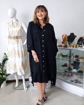 Glitter Shirt Dress