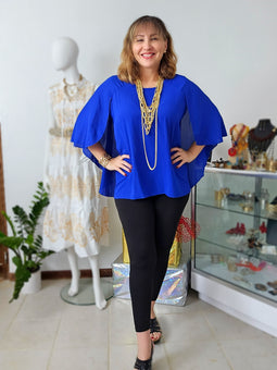 Cape Ruffles tunic Blouse