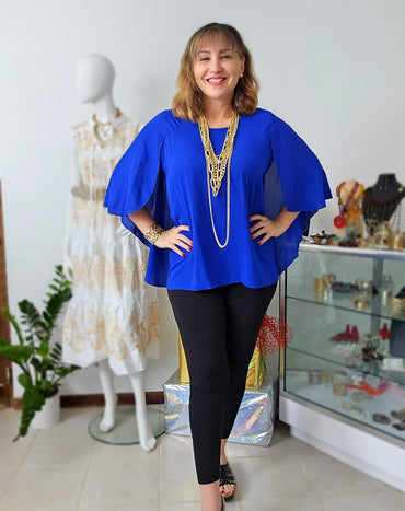 Cape Ruffles tunic Blouse