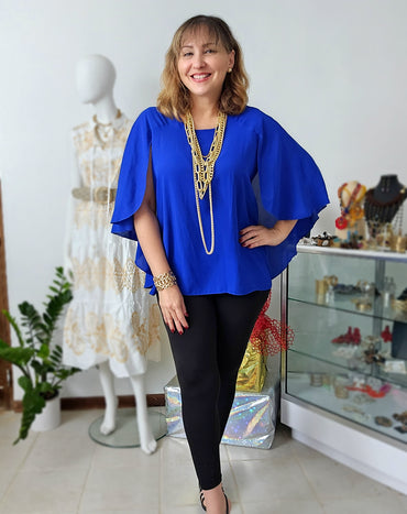 Cape Ruffles tunic Blouse