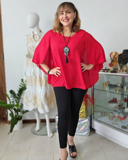 Cape Ruffles tunic Blouse