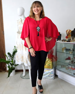 Cape Ruffles tunic Blouse