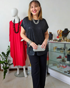 Sequins tunic blouse