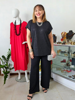 Sequins tunic blouse
