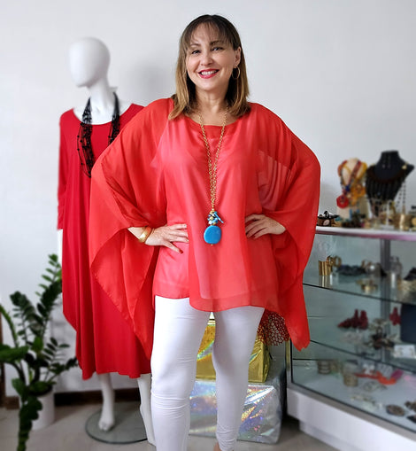Asymetric tunic long