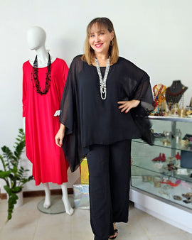 Asymetric tunic long