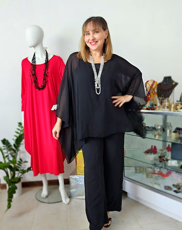 Asymetric tunic long