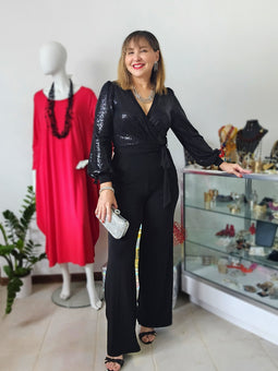 Alexandra Sequins Jumpsuit