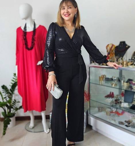 Alexandra Sequins Jumpsuit