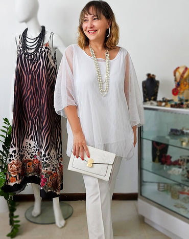 Sheer  Crinkle tunic