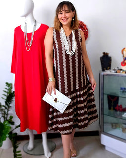 Waves Stripes Asymetric Middresss Colección Madrid 🇪🇸