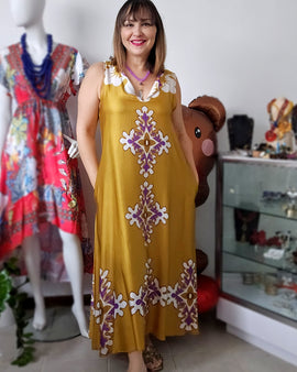 Damask Print Maxitunic dress Colección Madrid 🇪🇸