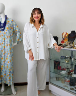 Hi low ballon Sleeves Tunic Blouse