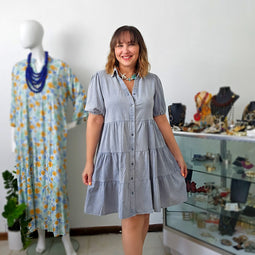 Denim Babydoll Tunic Dress