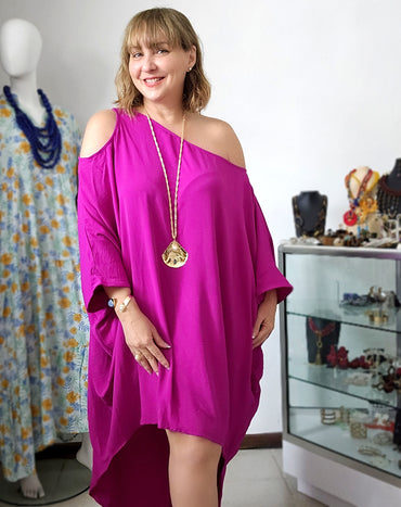 Helen Hi low Cold Shoulder Tunic dress