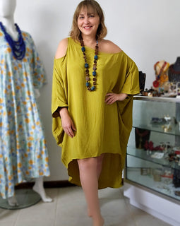 Helen Hi low Cold Shoulder Tunic dress