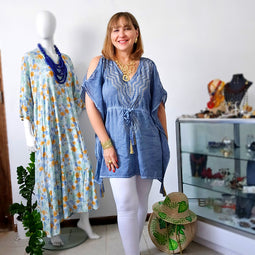 Kaftan Denim Luz Dorada✨️