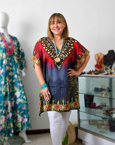 Kaftán Boho Chic Ajustable – Liviano & Favorecedor