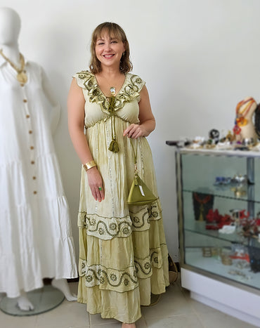 Sahara tie dye Luxe Maxidress