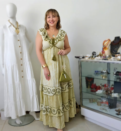 Sahara tie dye Luxe Maxidress