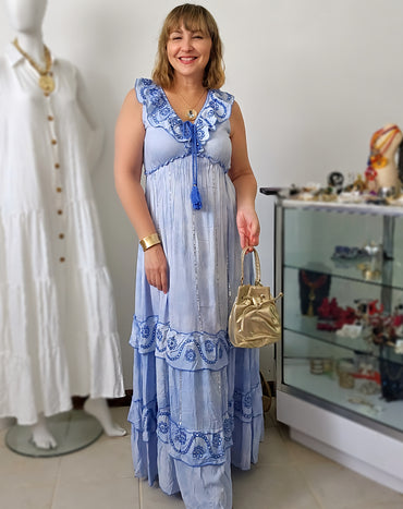 Sahara tie dye Luxe Maxidress