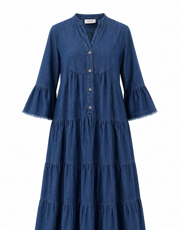 Vestido Midi Mahón Índigo 100% Algodón – Suelto & Atemporal