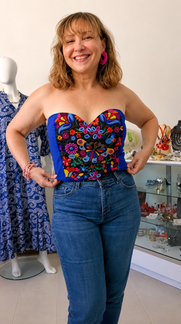 Corset Artesanal Bordado
